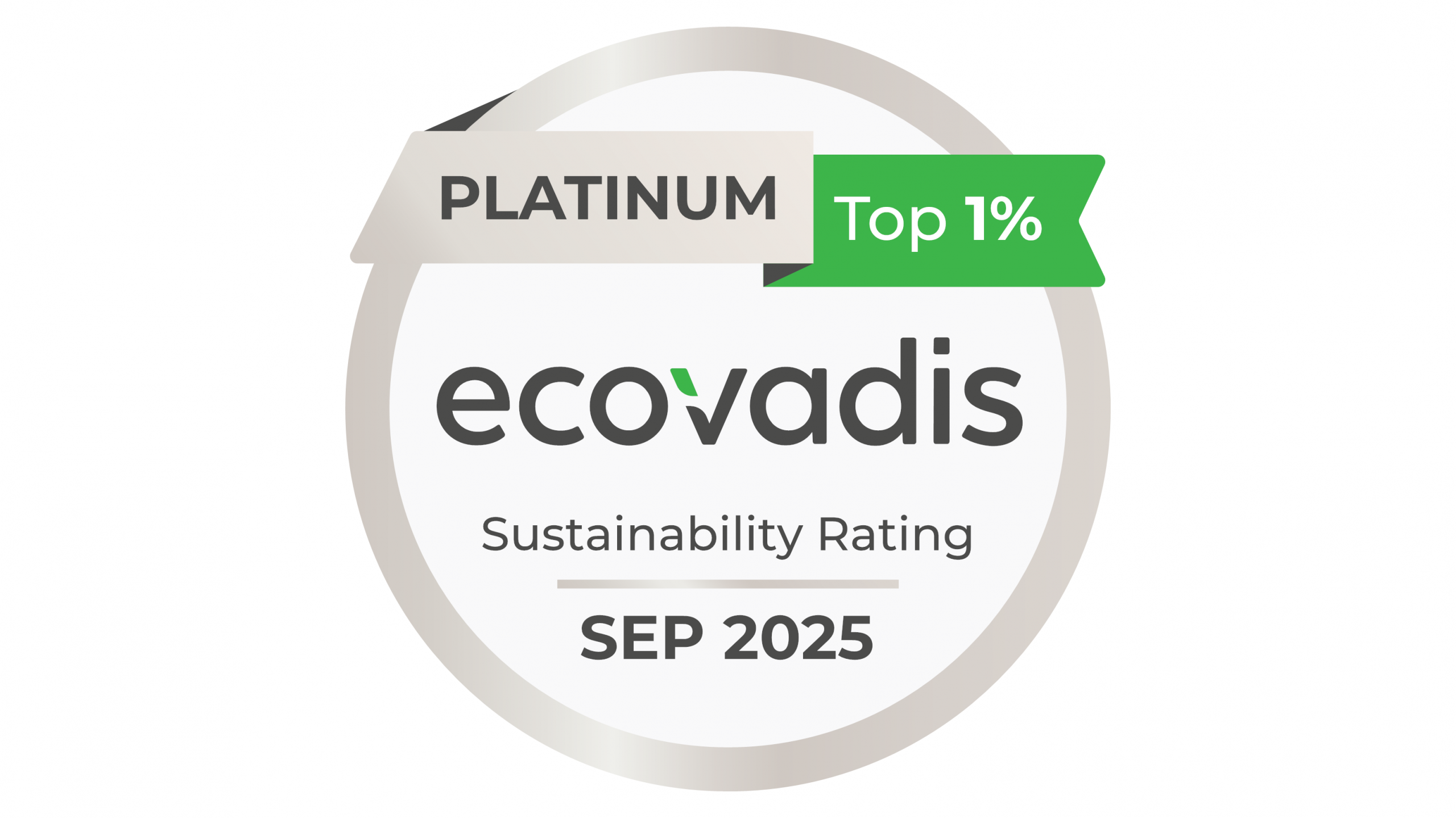 Ecovadis platinum medal for sustainability